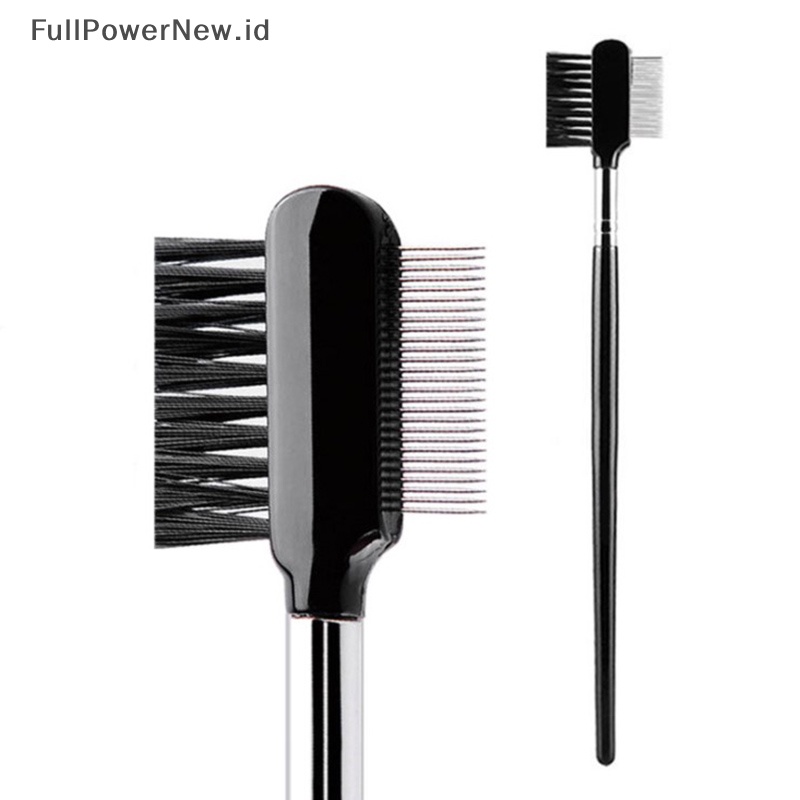 Power Sisir Alis Sikat Bulu Mata Gigi Baja Dual-Comb Extension Brush Sisir Logam ID