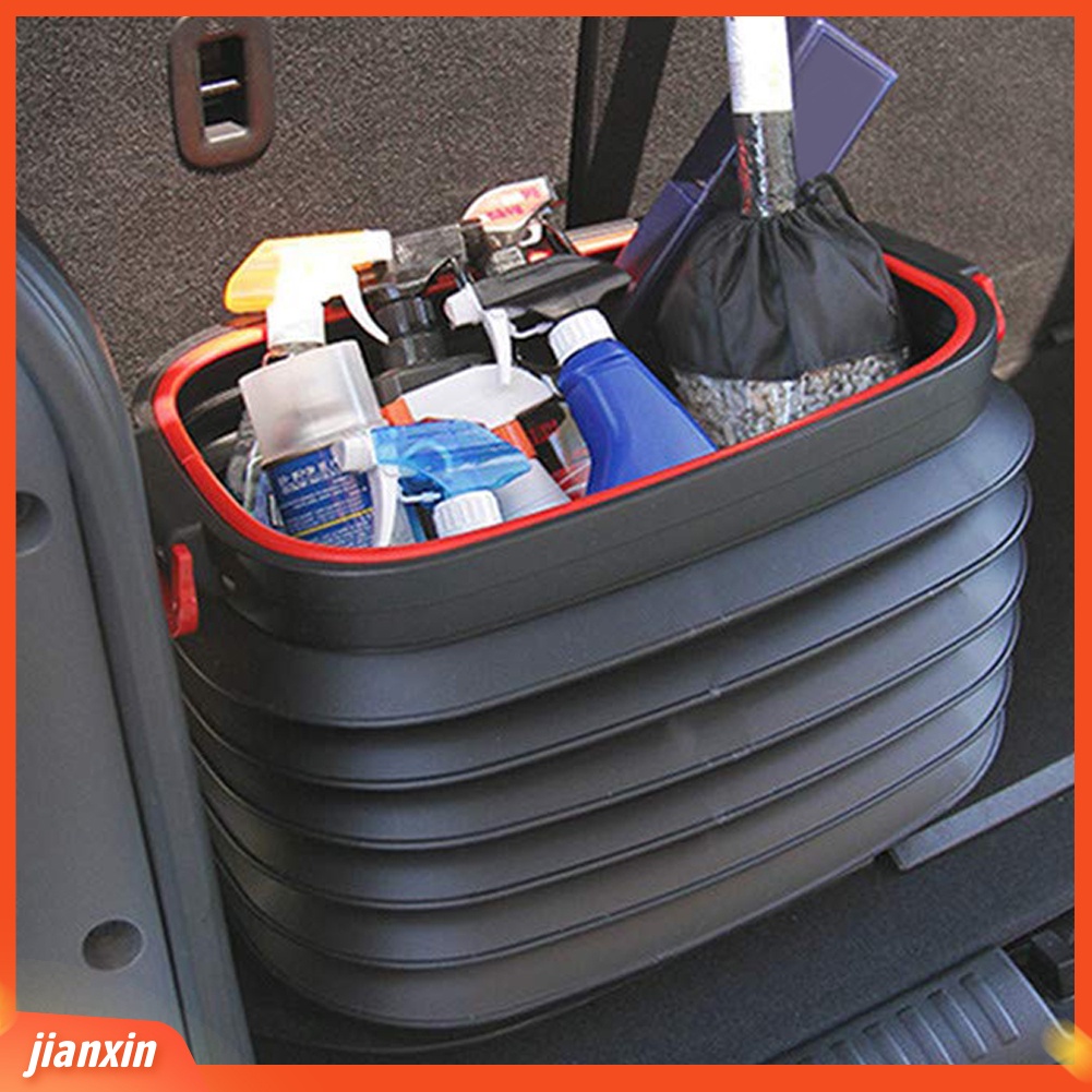 (In Stock) Kotak Penyimpanan Bagasi Otomatis Mobil Lipat Multifungsi Bisa Organizer Ember Dengan Tutup