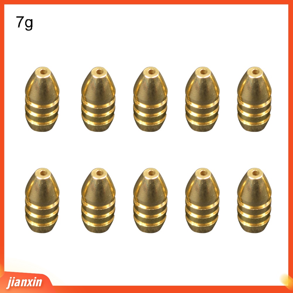 (In Stock) 10Pcs Drat Tembaga Luar Memancing Berat Sinker Ikan Tackle Alat Aksesoris