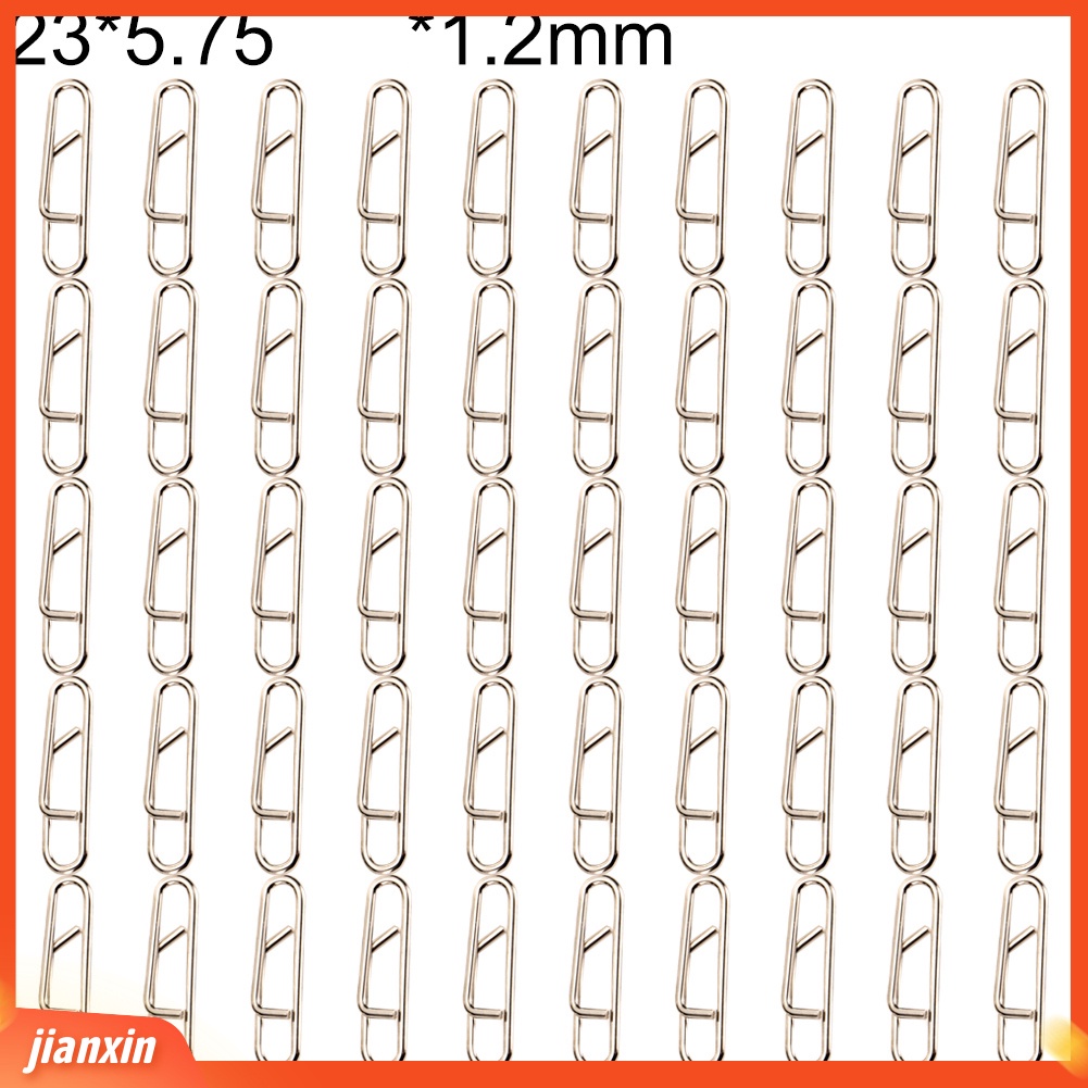 (In Stock) 50Pcs Alat Pancing Stainless Steel Perubahan Cepat Link Cepat Klip Interlock
