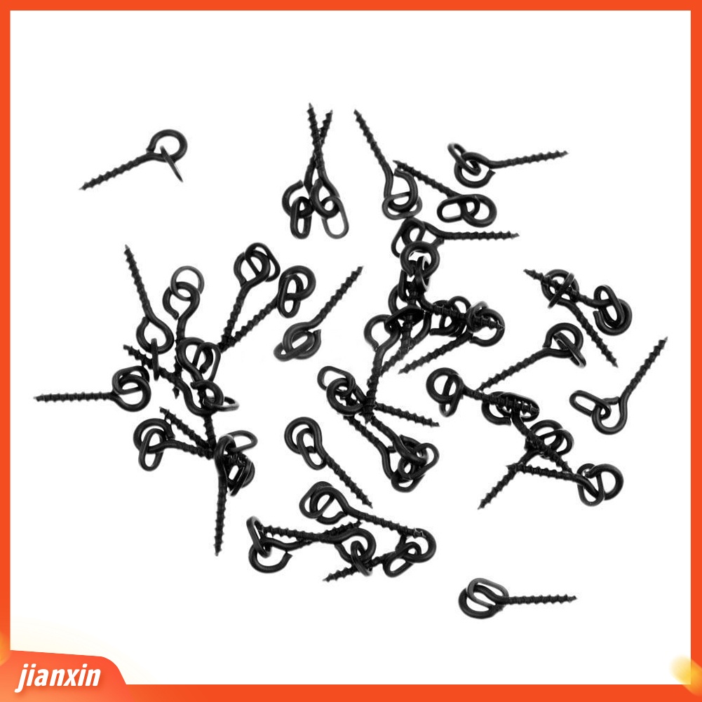 (In Stock) 25Pcs 1.5cm Umpan Pancing Ikan Gurame Sekrup Rambut Rigs Hook Terminal Tackle Dengan Cincin