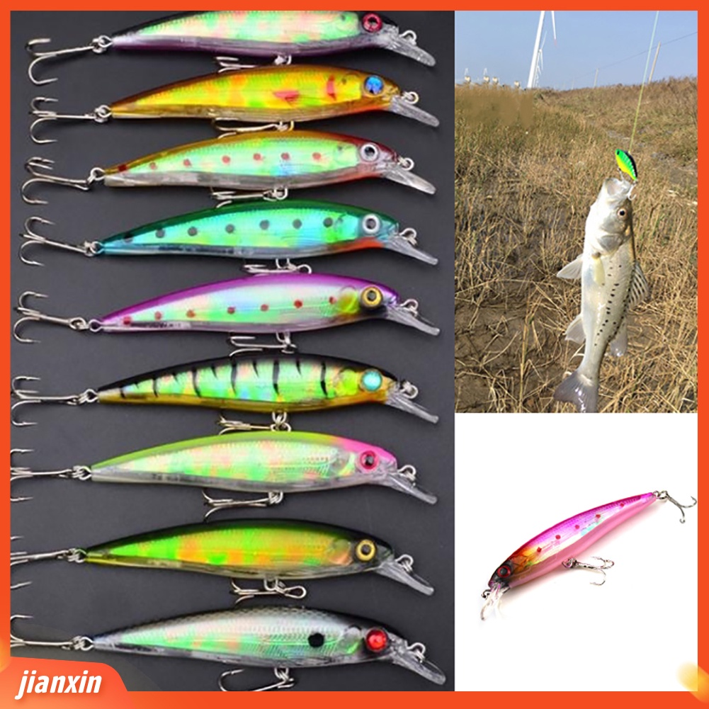 (In Stock) 11cm /13.4g Ikan Kecil Memancing Umpan Bass Keras 6#Hook Tackle Umpan Bionic Plastik