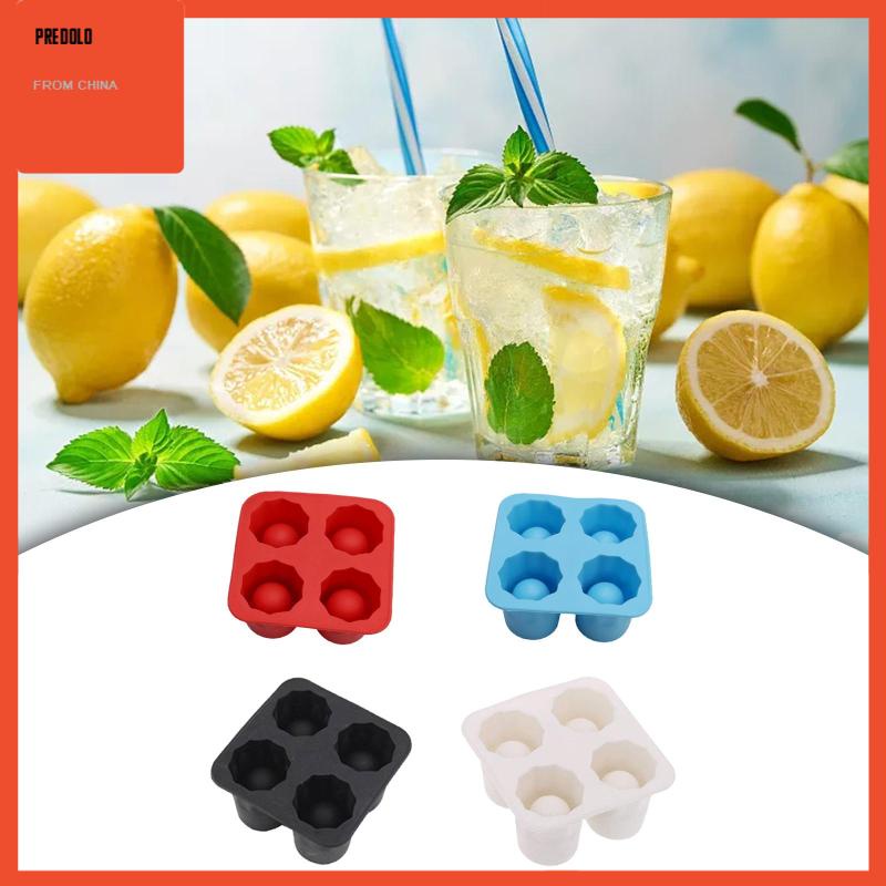 [Predolo] Alat Minum Es 4lubang Untuk Keluarga Dan Teman Reusable Ice Tray