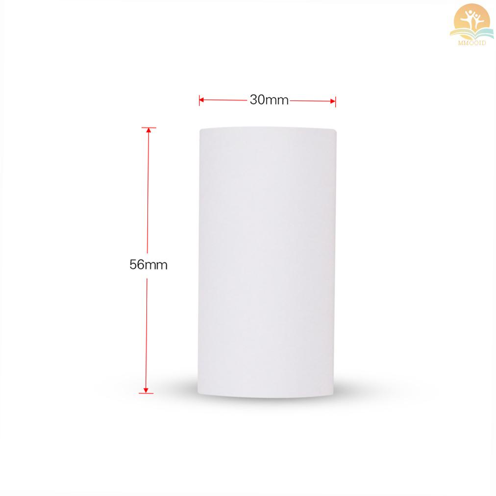 In Stock PeriPage Tahan Lama 10-tahun Preservation Note Thermal Paper Roll 56*30mm/2.2*1.2in Font Hitam Bebas BPA Ada Label Perekat Untuk PeriPage A6 /A8 /P6 Paperang P1 /P2 Thermal
