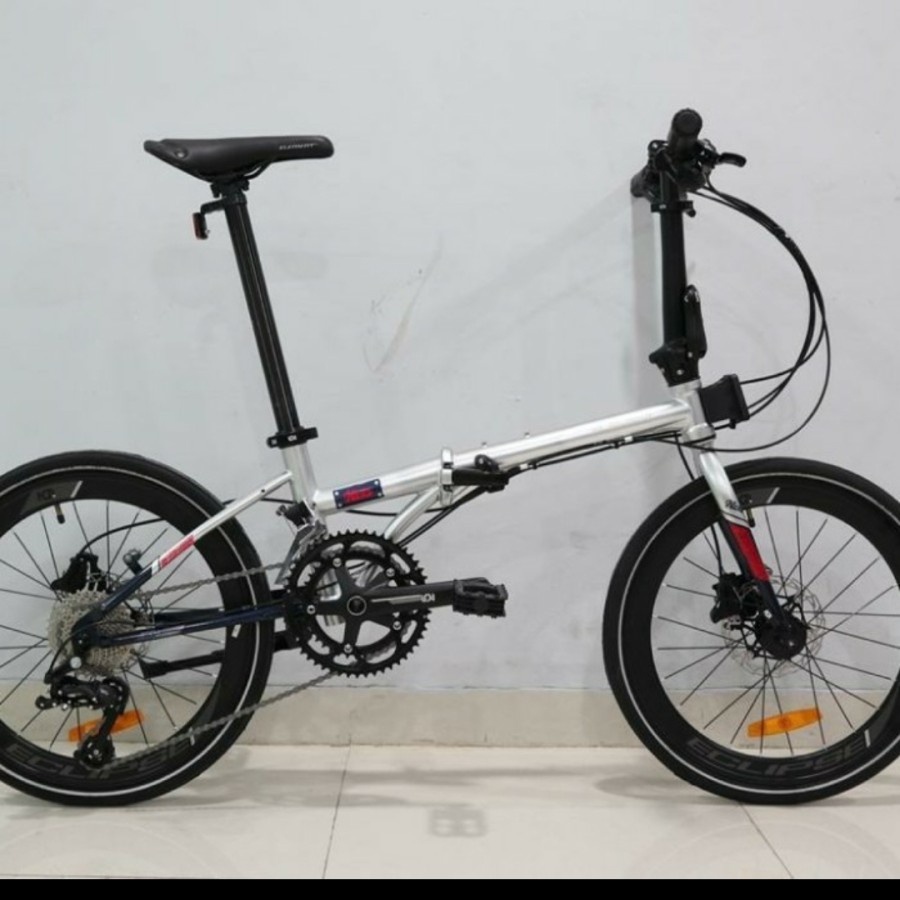 Sepeda lipat 20 inc element nicks 2x10 speed rem oli hidrolik hub jangkrik crank hollowtech NEW SNI 