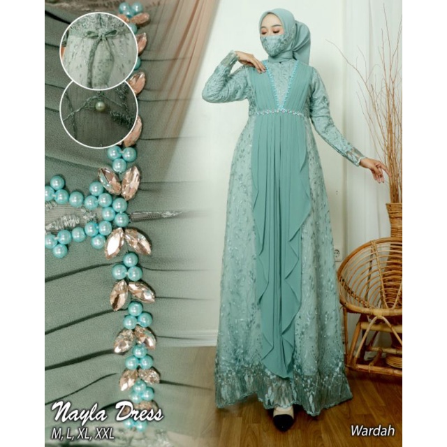KEBAYA GAMIS NAYLA DREE / SAVANA DRESS / GAMIS TILLE BORDIR / GAMIS PESTA MODERN / GAMIS KONDANGAN P