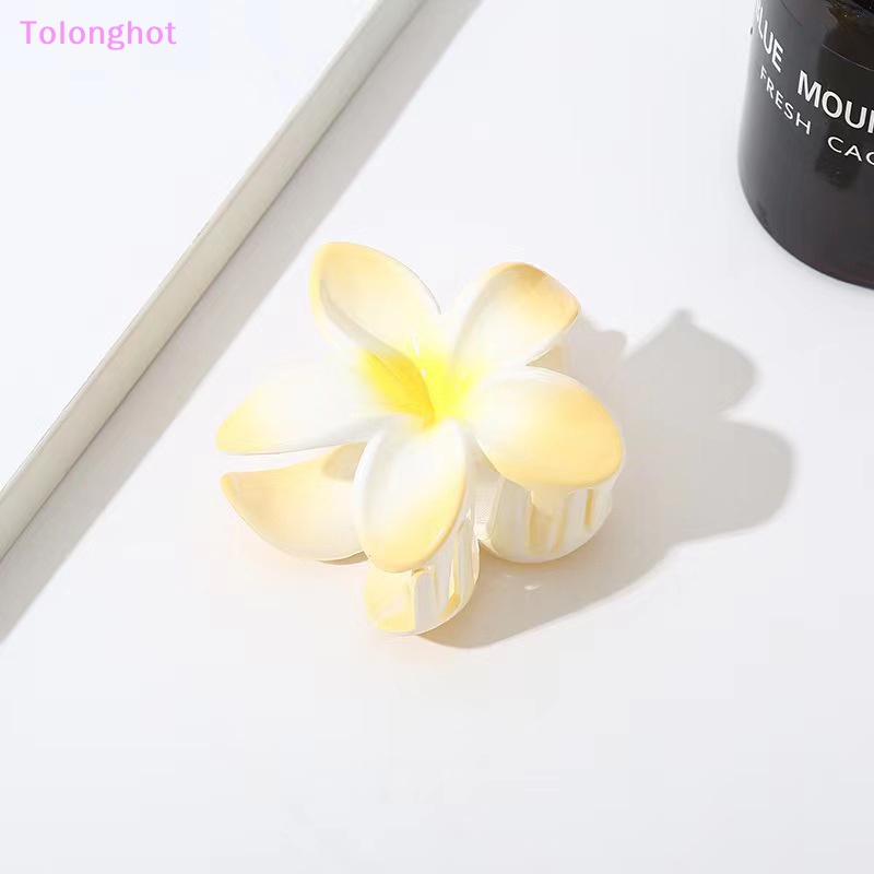 Tolonghot&gt; 4PCS Klip Bunga 2.7 Inch Matte flower claw clip Untuk Wanita Tipis Tebal Rambut Keriting Non Slip Tahan Kuat Untuk Wanita well