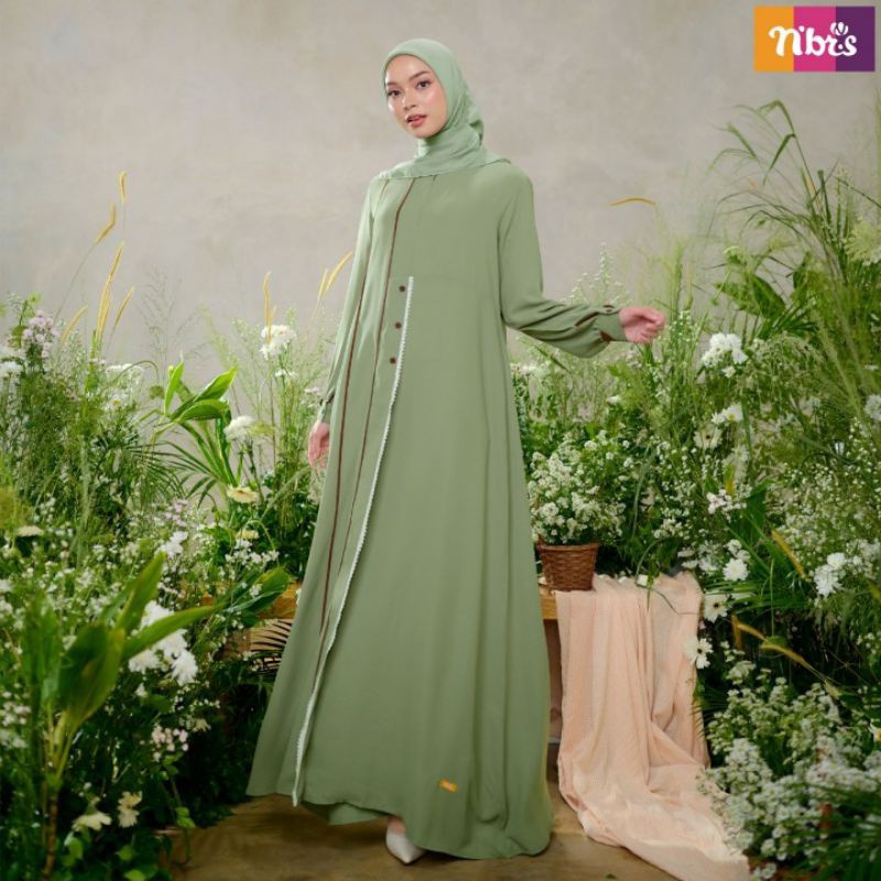 Gamis Wanita Dewasa Syari Motif Garis NS 85