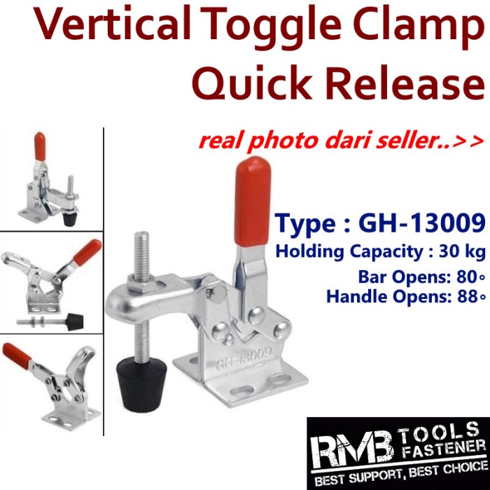 Toggle Clamp Model GH-13009 Klem Penjepit Kayu Togel Quick Release