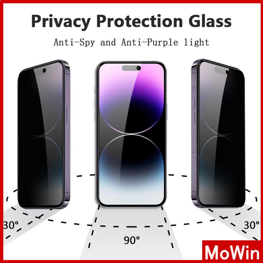 Anti-spy Tempered Film Untuk iPhone 14 Pro max Self-adhesive Gelembung-Gratis Layar Penuh Anti-ledakan Kuat Anti-Sidik Jari Sentuhan Nyaman Kompatibel dengan iPhone 13 12 Pro max