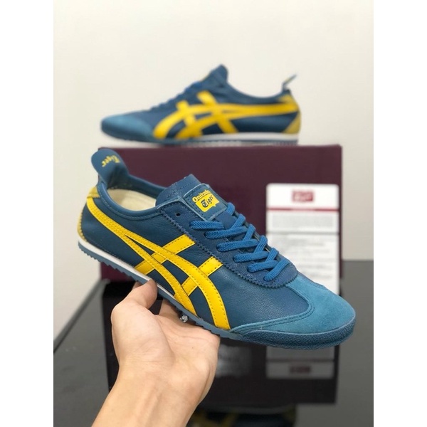 Sepatu 0nitsuka Tiger Deluxe Blue Yellow