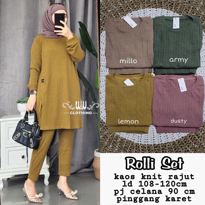 ROLLI SET ORI W&amp;W | Kaos Knit Rajut