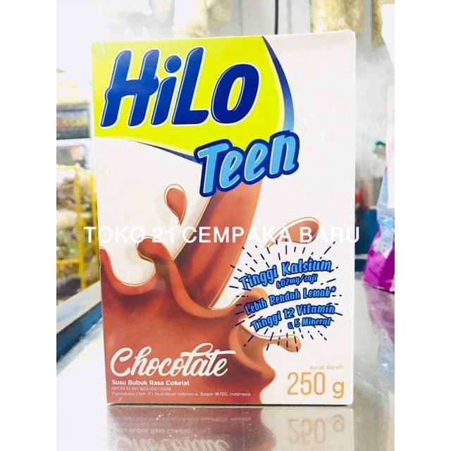 

HiLo Teen CHOCOLATE Box 250 gr | Susu Hi Lo Coklat Cokelat Murah 250gr