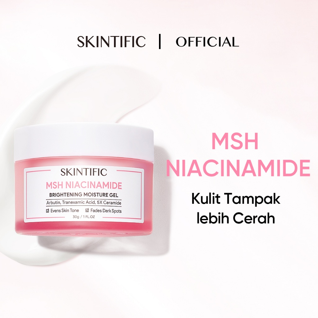 Skintific MSH Niacinamide Brightening Moisturizer Gel 6gr 30gr 80gr
