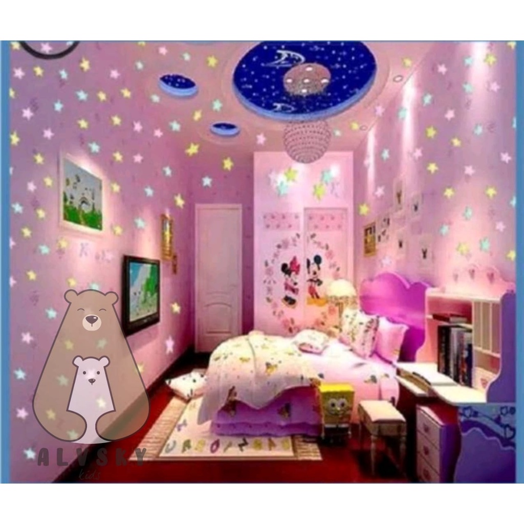 BINTANG KECIL GLOW IN THE DARK / WALLSTICKER / MAINAN EDUKASI ANAK BALITA BELAJAR BERHITUNG 3