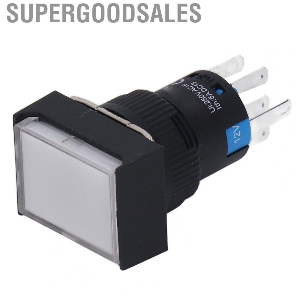 Supergoodsales Momentary Push Button Switch W/Washer For  Household Appliances AC DC 12V