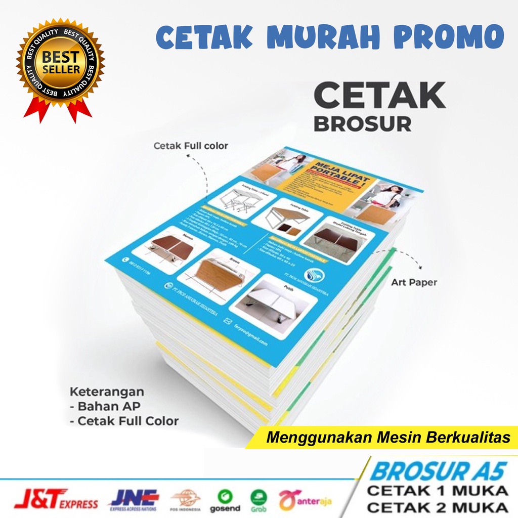 

Cetak Brosur Flyer Murah 1 Sisi up To 2 Muka - Ukuran A5 14.8x21 CM Kertas Glossy