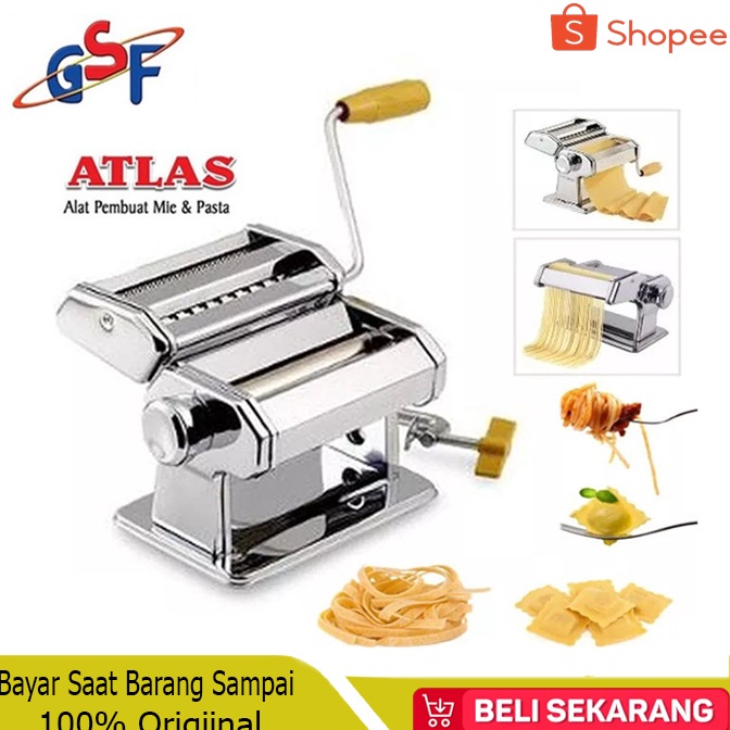 Promo.. GSF Pasta & Noodle Maker Alat Pembuat Mie & Pasta - Stainless Gilingan Mie Kualitas OKE 51