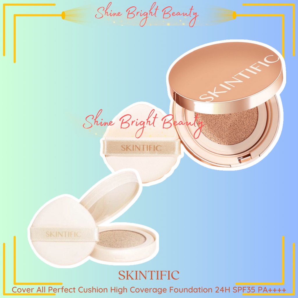 SKINTIFIC Cushion Cusion Flawless Foundation Skintifik Scintific Bedak Padat Cushen Ivory Petal