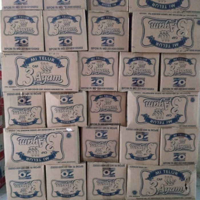 

Mie teur cap 3 Ayam 1 dus isi 20 pax