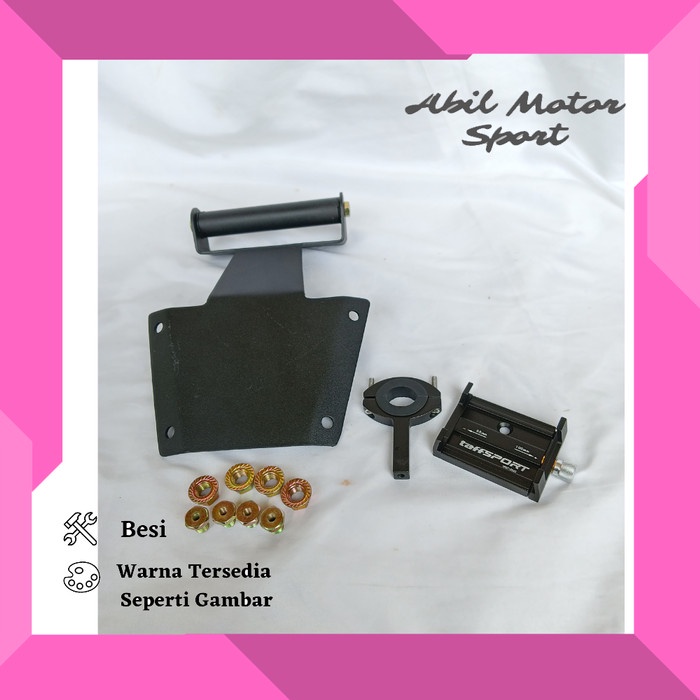 PAKET BRAKET HOLDER HP CB 150 X DAN HOLDER ALUMUNIUM BRAKET CB 150 X