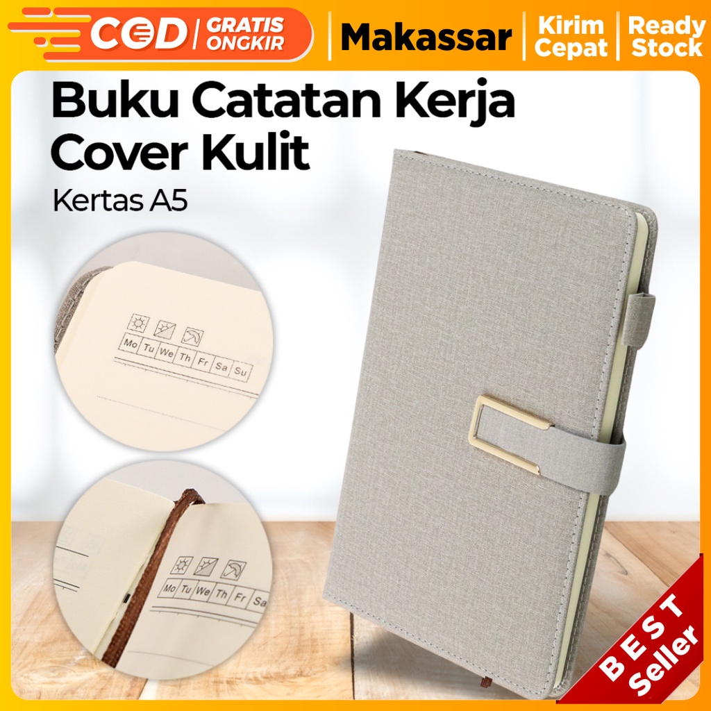 

Notebook Buku Jurnal Catatan Diary Cover Kulit A5