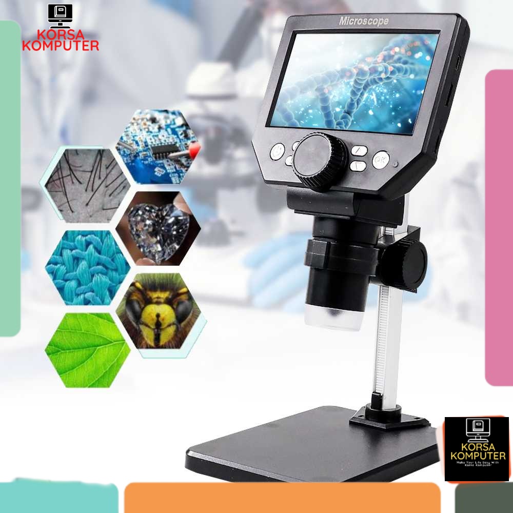 Mikroskop Digital USB dengan Monitor & Stand Digital Microscope Industrial Mikroskop Laboratourium -