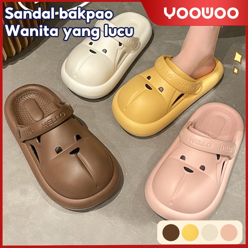 Sandal karakter / sandal beruang / sandal bapao beruang / sandal slop / sandal santi slip / sandal