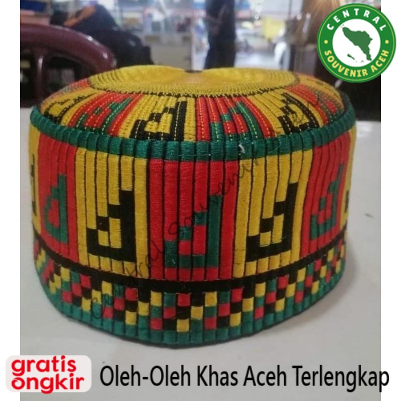 kupiah meukeutop/peci Teuku Umar BORDIR aceh OPEN GLOSIR BISA COD