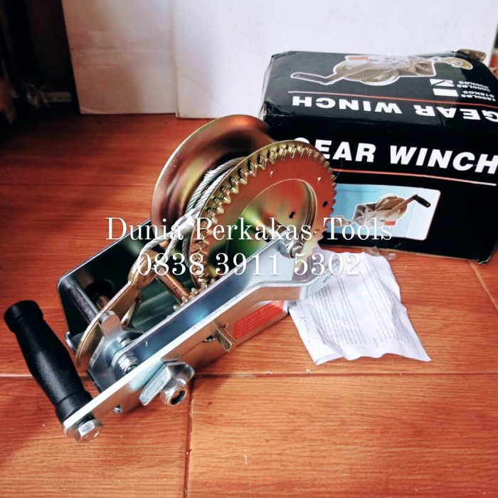 Katrol Kerekan Manual / Hand Winch 1000 kg Manual Gear Winch