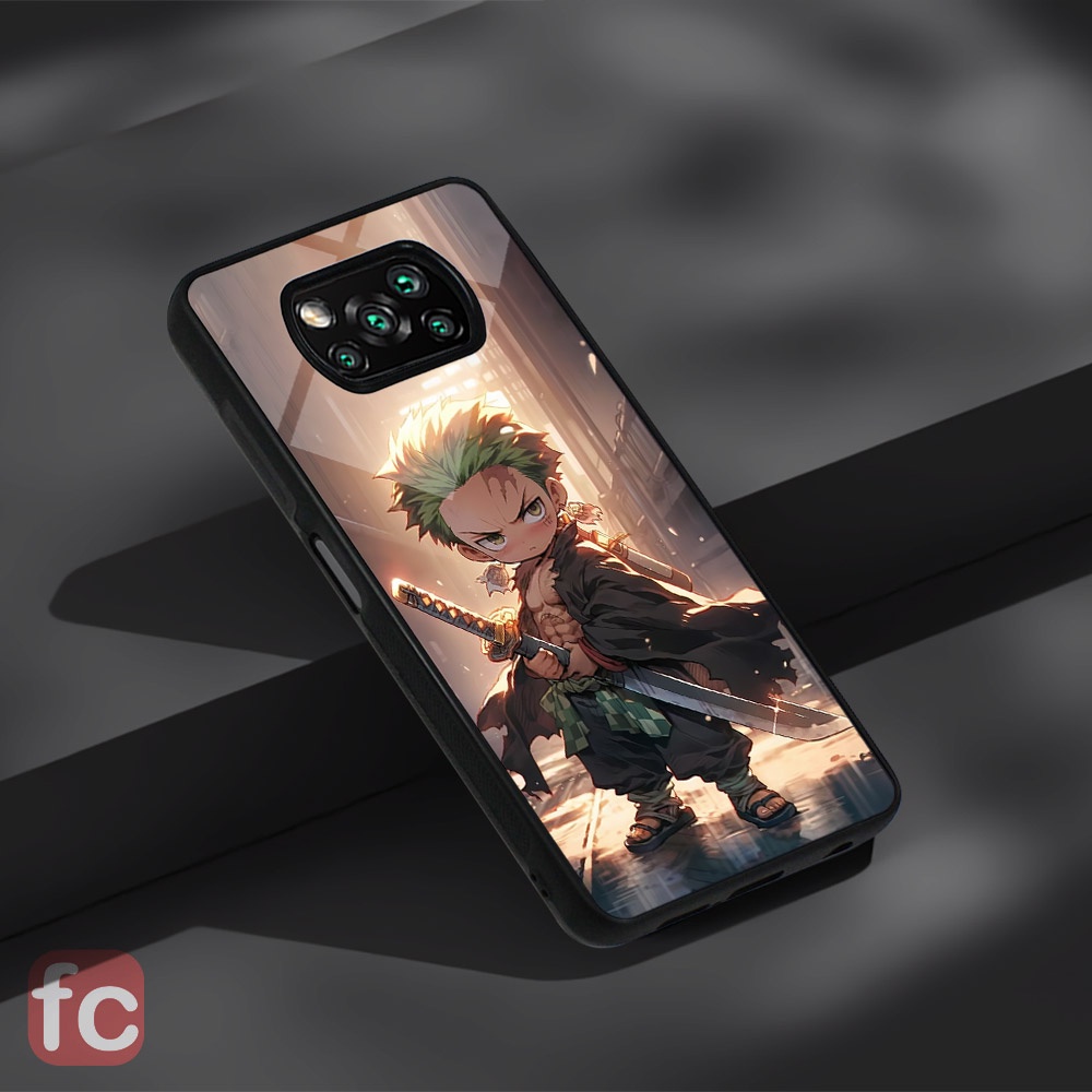 Custom case Glossy Poco X3 Pro Nfc |FR86| Poco x3 Tpu Efeck Kaca Anime Naruto Cute One Piece