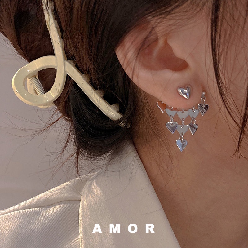 Anting Rumbai love Desain Niche Gaya Korea