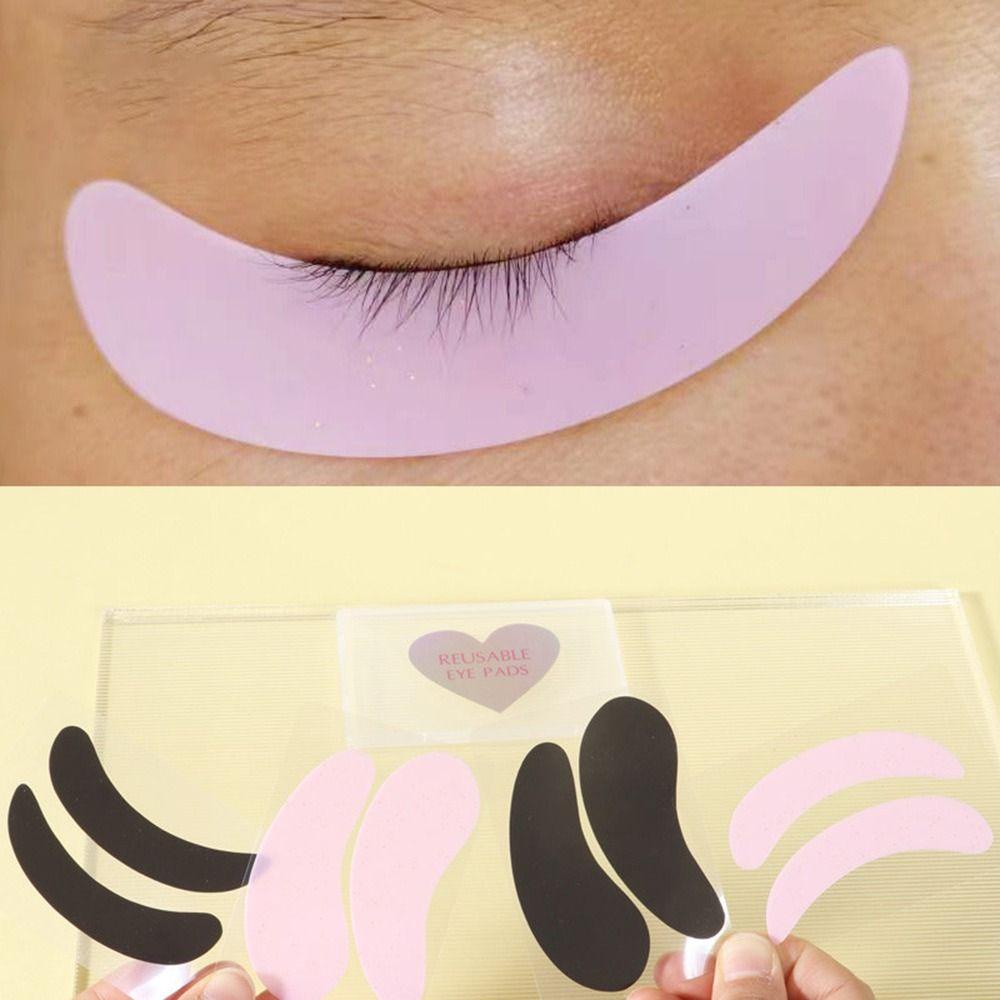 Nanas 4 Pcs Silikon Bantalan Mata Makeup Aksesoris Aplikator Tools Lembut Eyelash Perming Pad