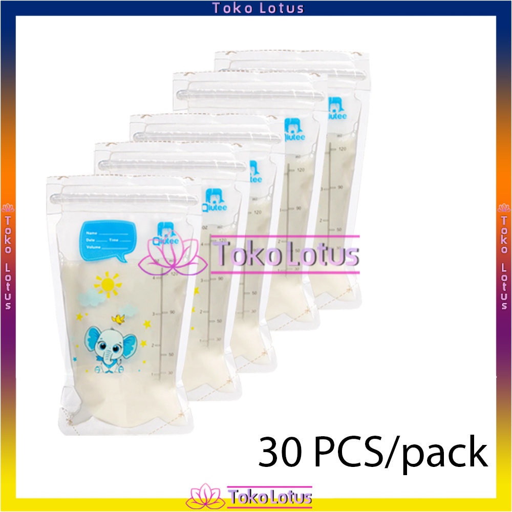 1 Pack 120ml Breastmilk Storage Bag Breastmilk Storage Zipper (30 Pcs) Kantong ASI Plastik ASI Kualitas Terpercaya