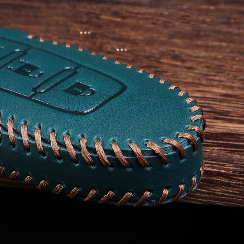 [Tersedia] Cover Case Kunci Mobil Bahan Kulit Sapi Untuk Untuk Nissan Terra2023/All-New Almera Turbo/SylphyNavara/X-Trail/Calibre Start Smart Entry Car Key Accessory