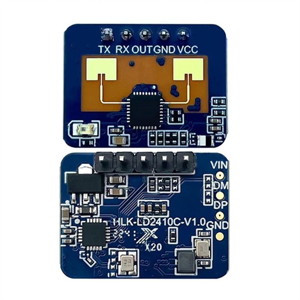 Sensor Kehadiran Manusia Agustina Tahan Lama Akurasi Tinggi Hlk-Ld2410c Sensor Gerak Sensor Board Sensor Module Gerak Gelombang Milimeter