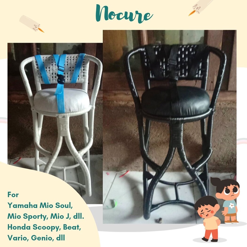 Kursi Motor Anak | Boncengan Anak motor matic | kursi rotan anak buat di motor | tempat duduk anak m