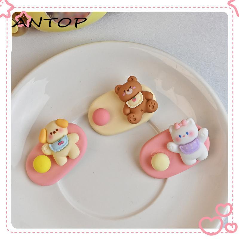 [Antop Termurah] Klip Duckbill Oval Manis Lucu Bib Kartun Jepit Rambut Beruang Kecil Kucing Anjing Klip Samping