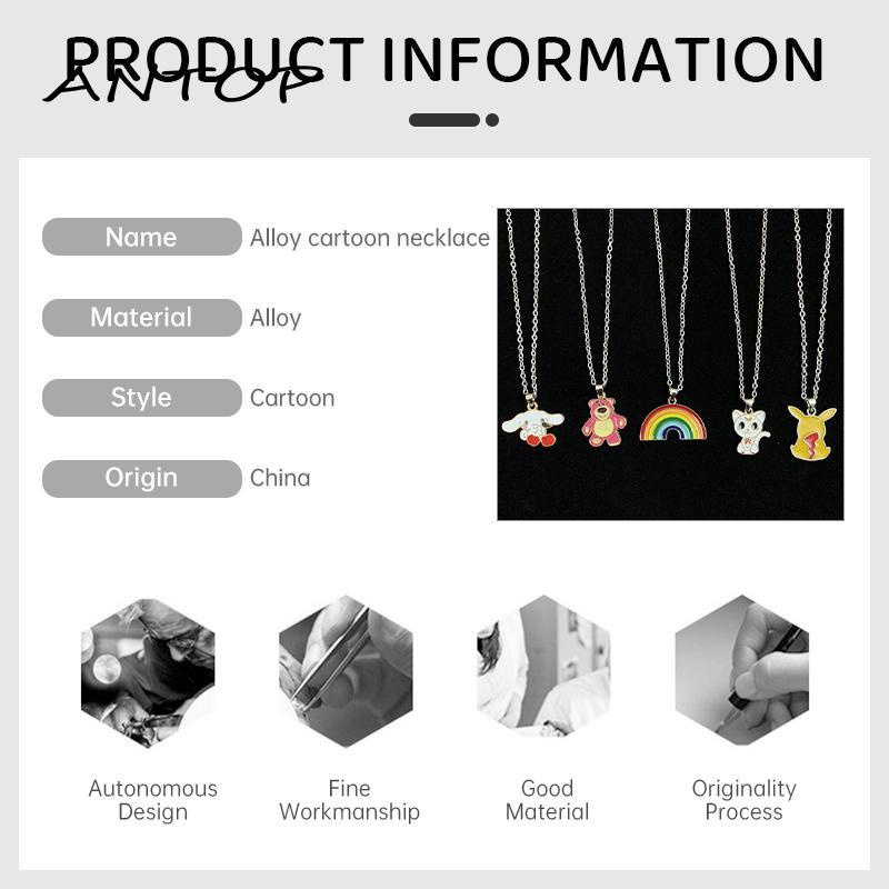 [Antop Termurah] Cinnamoroll Strawberry Bear Pikachu Rainbow Kartun Indah Kalung Paduan Kepribadian Kalung