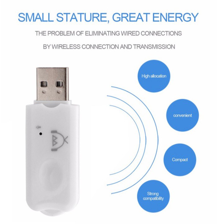 Indoholic USB Bluetooth Receiver Audio Music tanpa kabel AUX