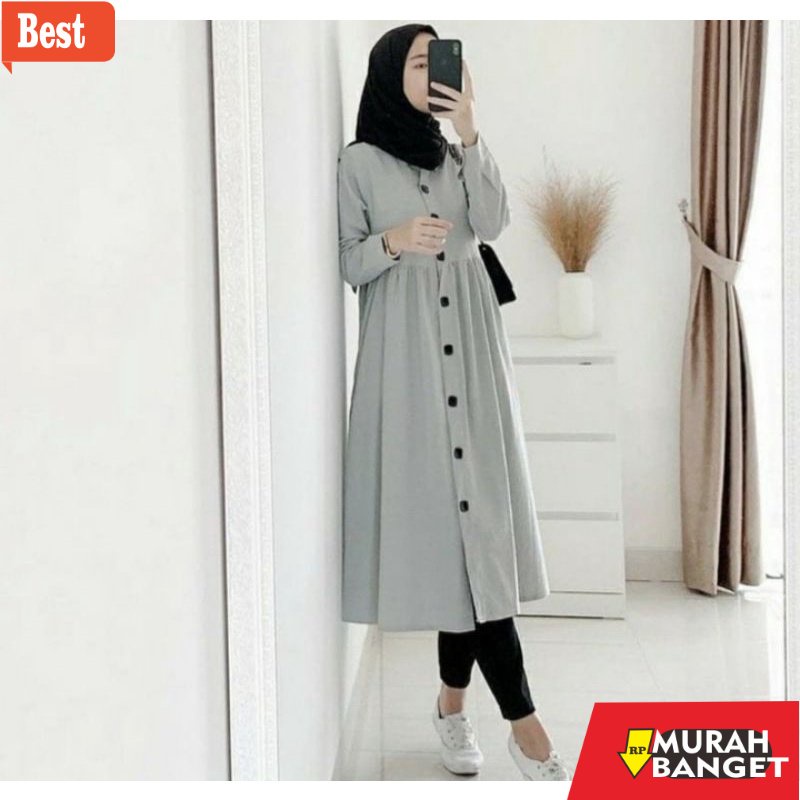 Tunik jumbo terbaru untuk wanita- Long tunik DZUVIA size S,M,L,XL [Bisa COD] Tunik wanita Tunik jumb