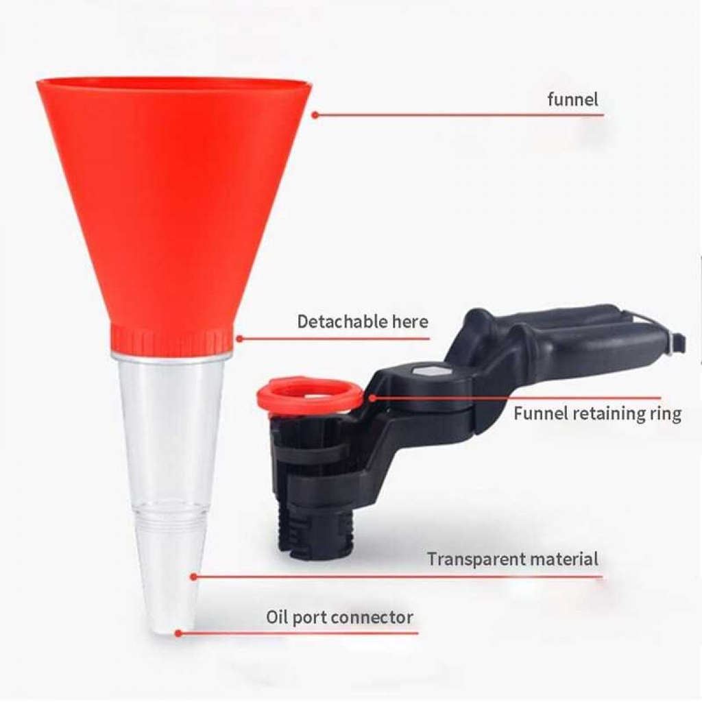 Corong Oli Cairan Kendaraan Dengan Penjepit Oil Funnel With Clamp