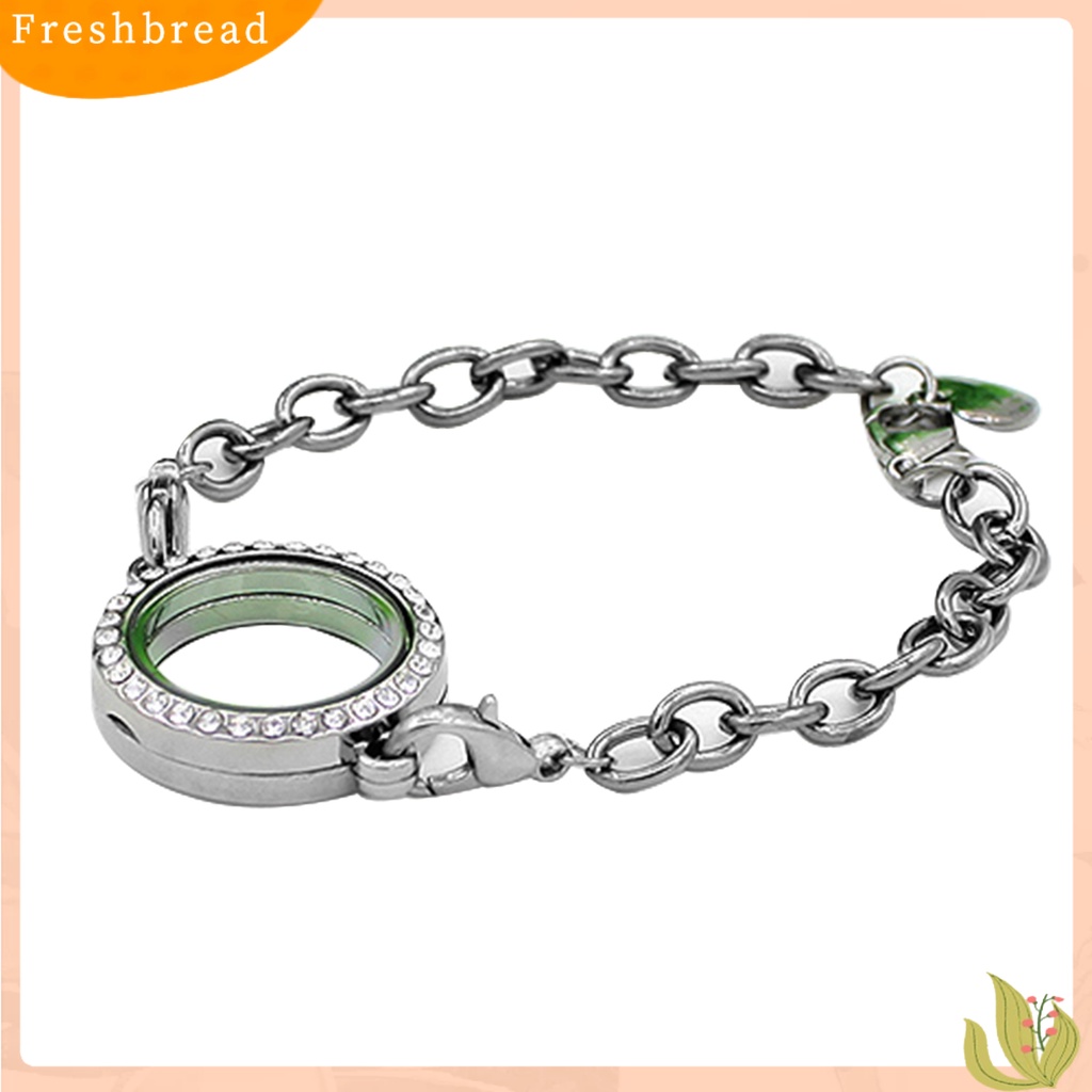 &lt; Freshbread &gt; 25mm ic Berlian Imitasi Hidup Memory Locket DIY Gelang Untuk Mengambang Charms