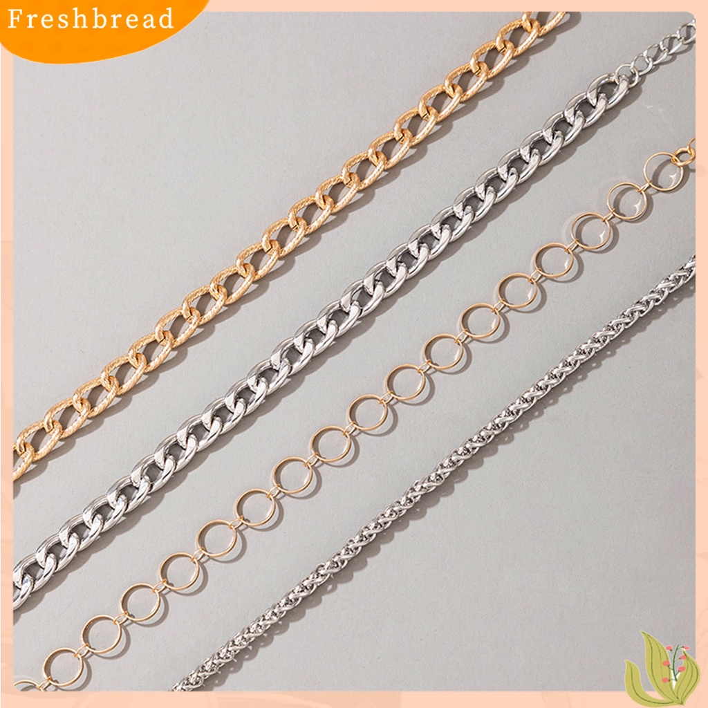 &lt; Freshbread &gt; Gelang Wanita Tebal Punk Simple All Match Gelang Rantai Hollow Untuk Pacaran