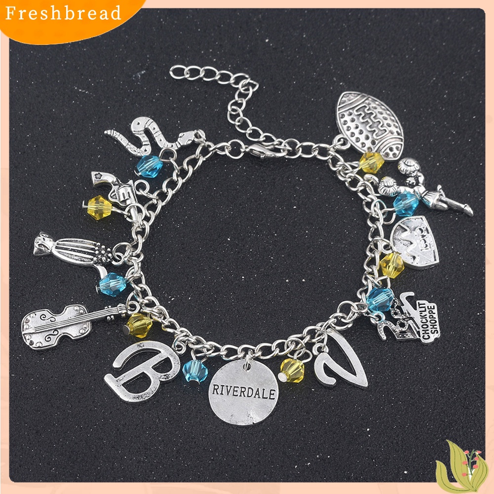 &lt; Freshbread &gt; Fashion Riverdale Surat Gitar Pesona Liontin Adjustable Rantai Gelang Hadiah