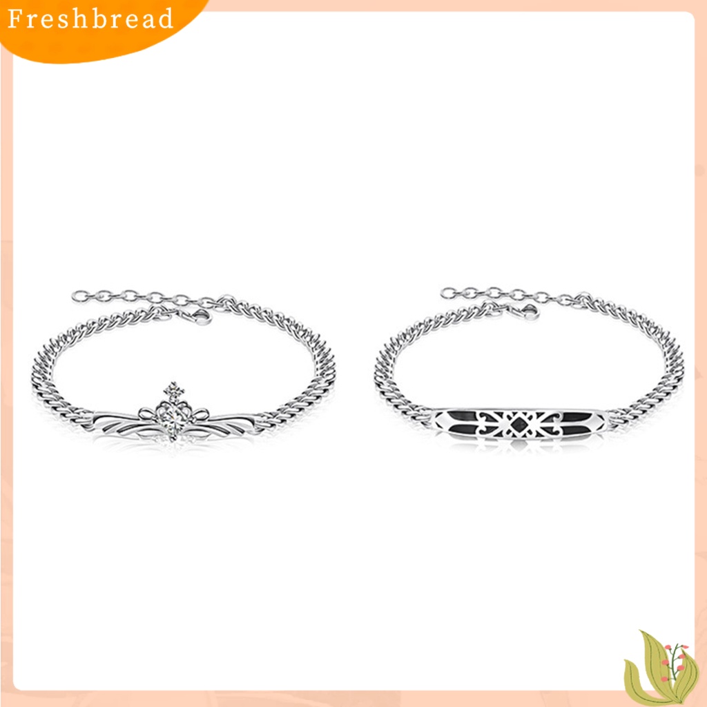 &lt; Freshbread &gt; Gelang Pasangan Ramah Kulit Adjustable Tembaga Permukaan Glossy Ladies Casual Bracelet Untuk Anak Perempuan