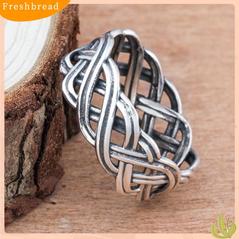 &lt; Freshbread &gt; Vintage Infinity Intertwined Cross Knot Finger Cincin Wanita Band Perhiasan Pesta