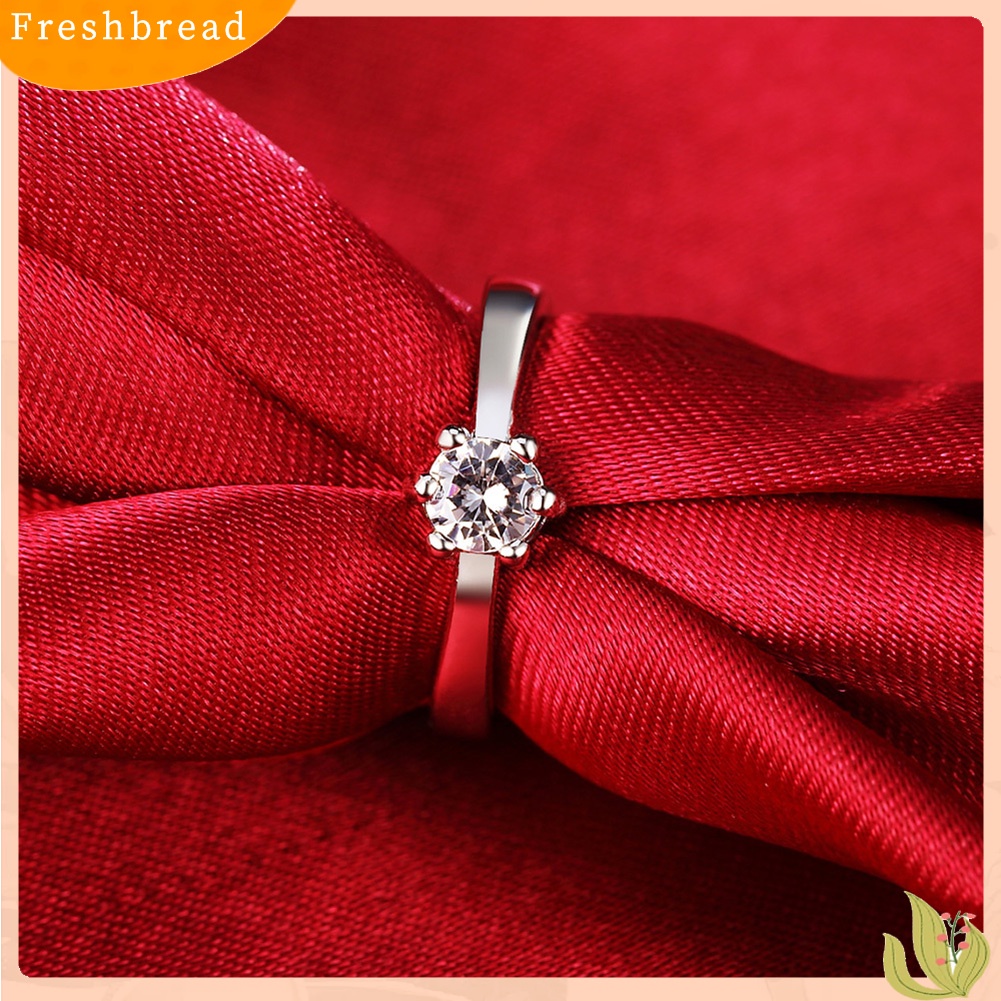 &lt; Freshbread &gt; Fashion Wanita Cubic Zirconia Disepuh Pernikahan Pertunangan Jari Cincin Perhiasan Hadiah