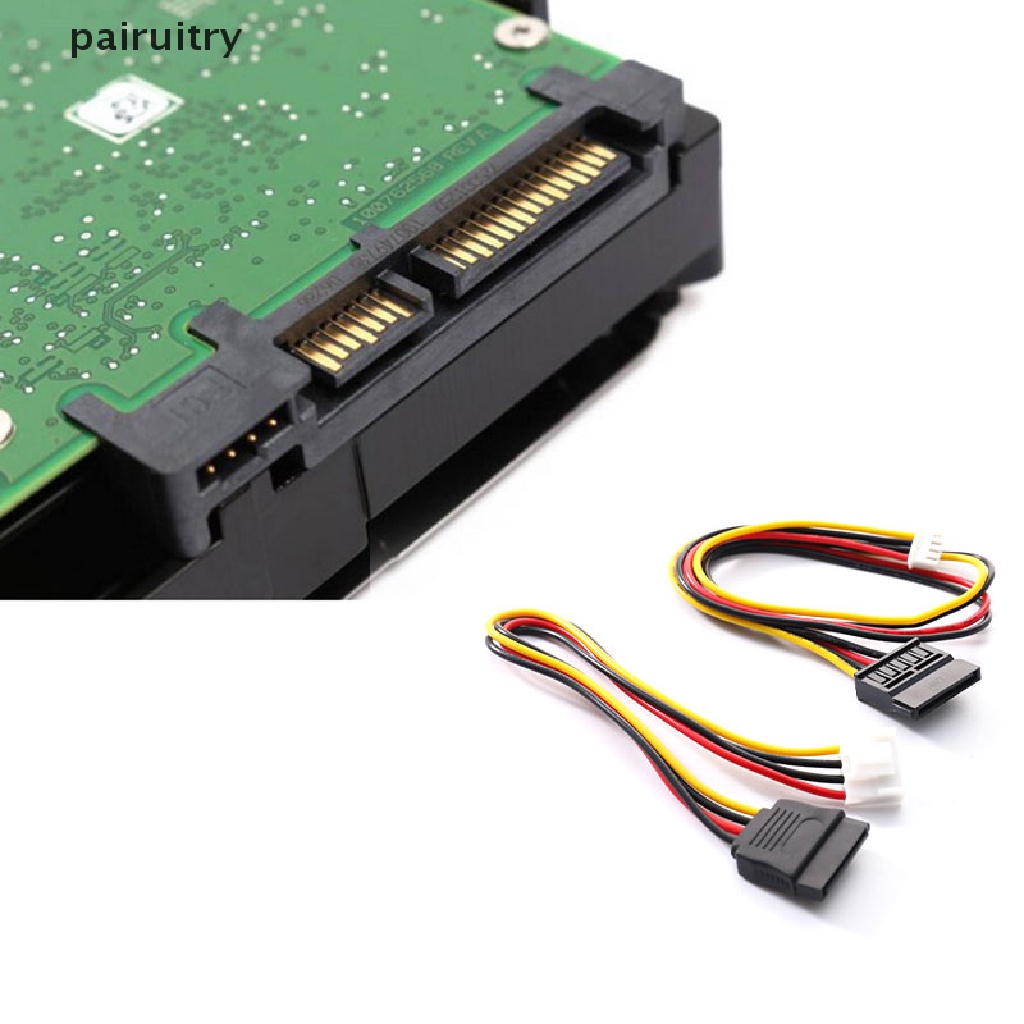 Prt SATA 15pin Female To 4pin Female FDD Adaptor Floppy Hardisk Kabel Power PRT