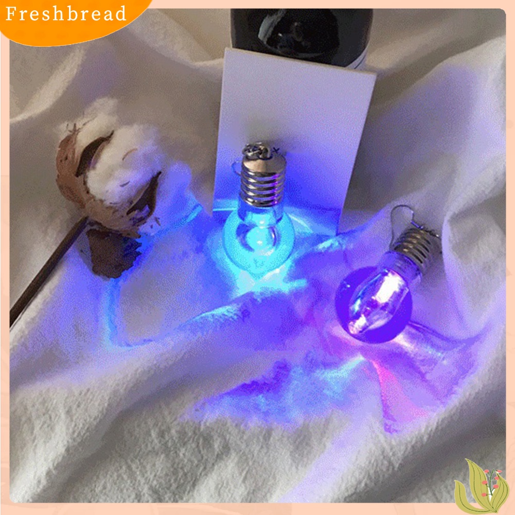 &lt; Freshbread &gt; Bola Lampu Menjuntai Warna-Warni Eye-Catching Anting Panjang Klub Dansa Wanita Perhiasan